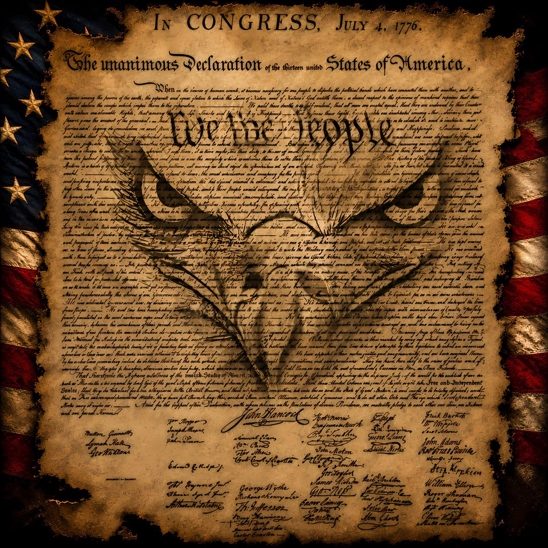 We the People Wall Art Printable — American Flag Eagle
